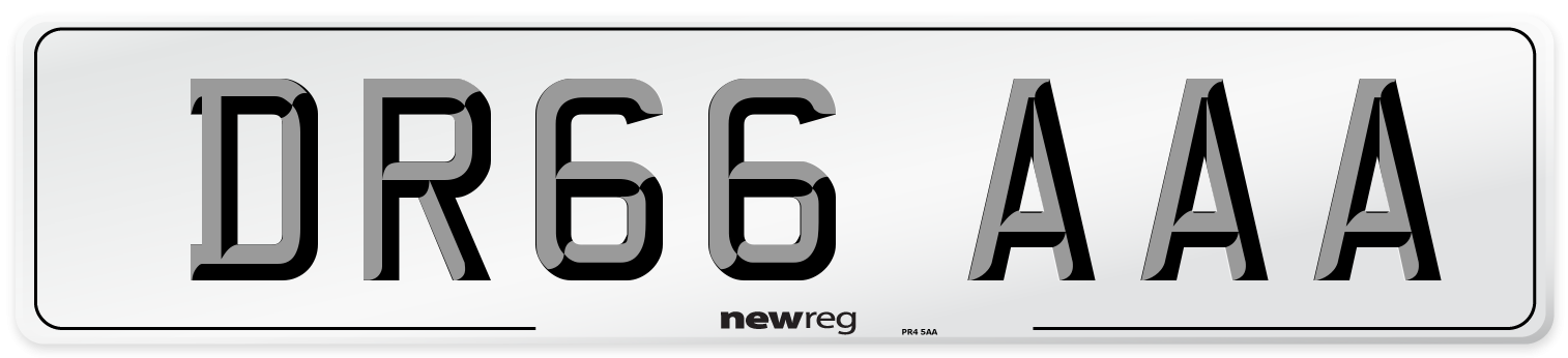 DR66 AAA Number Plate from New Reg